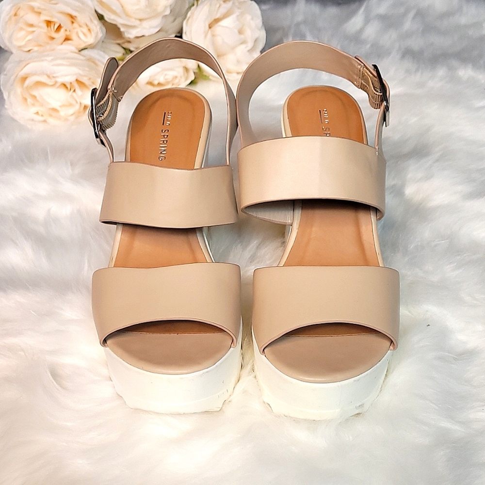 Call it Spring Dual Strap Wedges